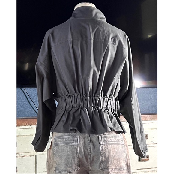 Anthropologie Puff Sleeve Grey Utility Jacket NWT New XS - Picture 12 of 16